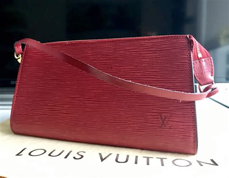 louis vuitton epi pochette red|Louis Vuitton epi leather wallet.